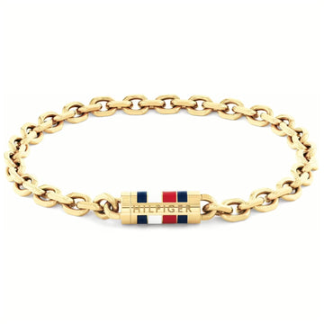 Ανδρικό βραχιόλι χειροπέδα Tommy Hilfiger 2790653 από ατσάλι σε χρυσό χρώμα.